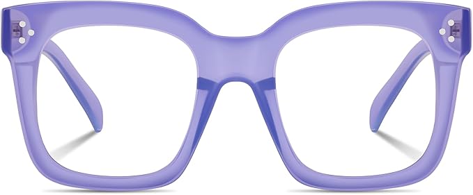 Ovresized Blue Light Blocking Glasses for Women Men Square Computer TV Eyeglasses