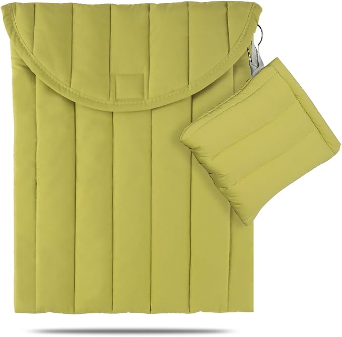Puffy Laptop Sleeve Set 11-12 Inch Green, Protective Carrying Case for Men and Women, Cute Case Bag Compatible with 11 Inch and 12 Inch Laptops, 10.9" Ipad 10, 10.2" Ipad 7 8 9 in Cover