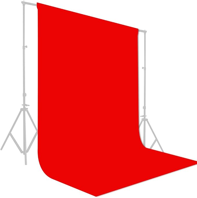 GFCC 6FTX9FT Red Backdrop Background - for Photography Photo Booth Backdrop for Photoshoot Background Screen Video Recording Parties Curtain