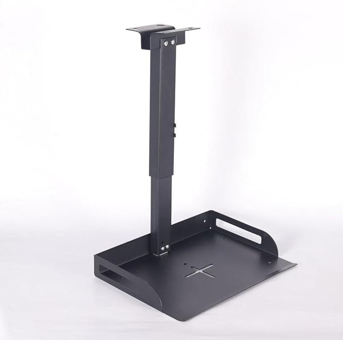 Ceiling Mount with Tray for Projector/Camera 43-65cm Height Adjustable Iron Versatile for Living Room Home Video Conferencing, Black