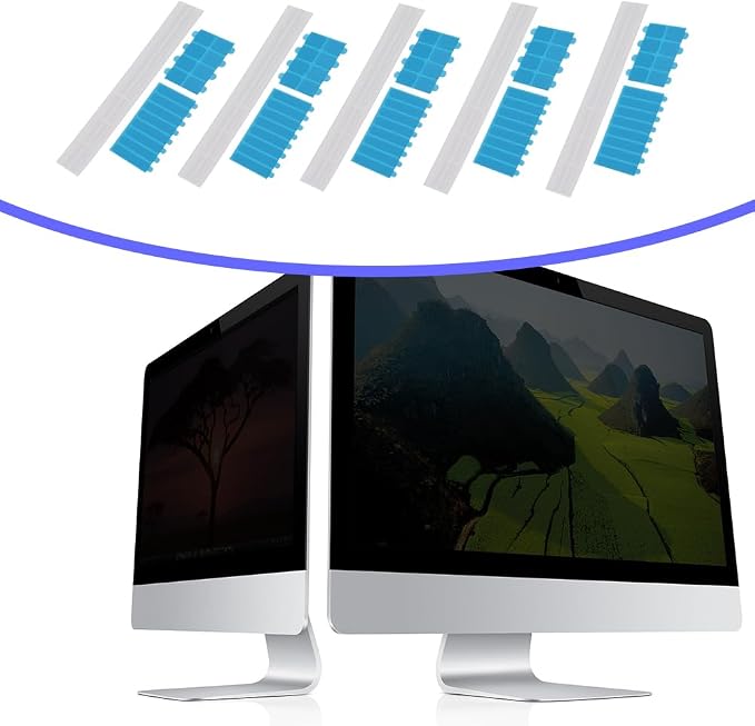 Adhesive Strip for Laptop,Privacy Secure Mounting Tape Privacy Screen Filter Sticky Laptop Tablet Mobile Device Prevents Visual Hacking Tabs Filters Work Travel Office Public