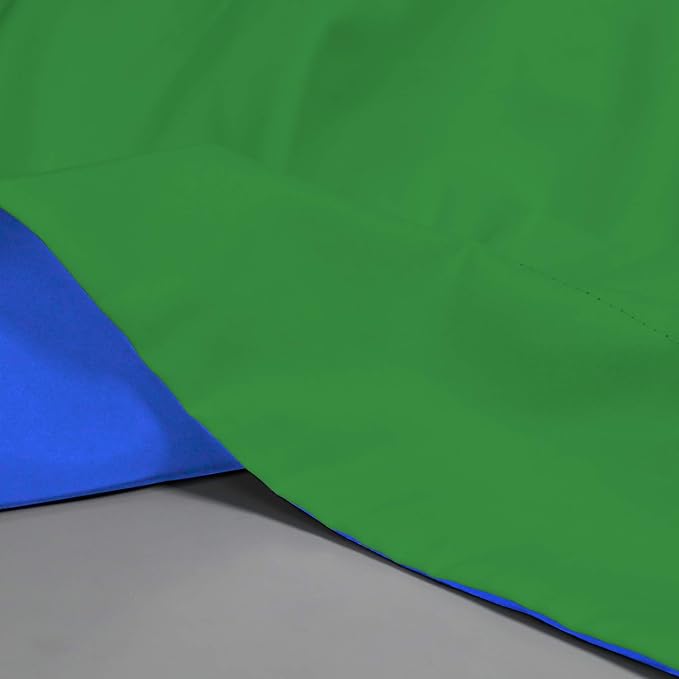 ISSUNTEX 9X15 ft Background Muslin Backdrop, Photo Studio, Collapsible High Density Screen for Video Photography and Television-Blue/Green