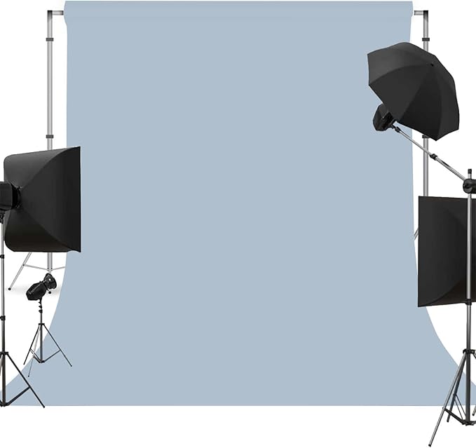 BlueAura Backdrop for Photoshoot Dusty Blue Professional Photo Backdrop Background for Product Photography, Wedding, Video Recording, Portraits 5x7 FT