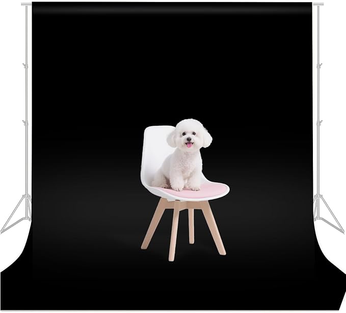 Black Photo Backdrop for Photoshoot, Black Background for Portrait Product Party Photography Video Live Streaming 5x7FT