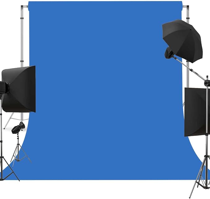 Blue Photo Backdrop for Photoshoot Blue Background for Photography Photo Backdrop Curtain for Party 6 x 9 FT