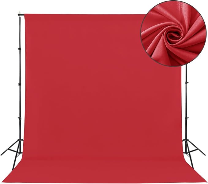 Sugargirl 10X10FT Bright Red Backdrop Background for Photography, Photo Backdrop Bright Red Screen Photo Booth Backdrop for Photoshoot Party Video(1 Panel)