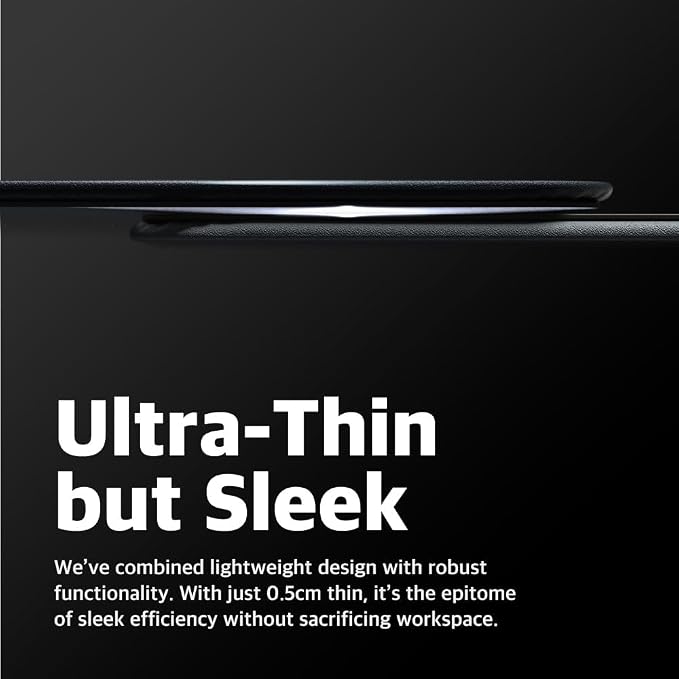 POUT H3 PRO Wireless Charging Mouse Pad – Qi-Enabled Fast Charger with Anti-Slip Base & Smooth Surface for Phones and Earbuds – Sleek Desk Accessory for Home & Office (Midnight Blue)