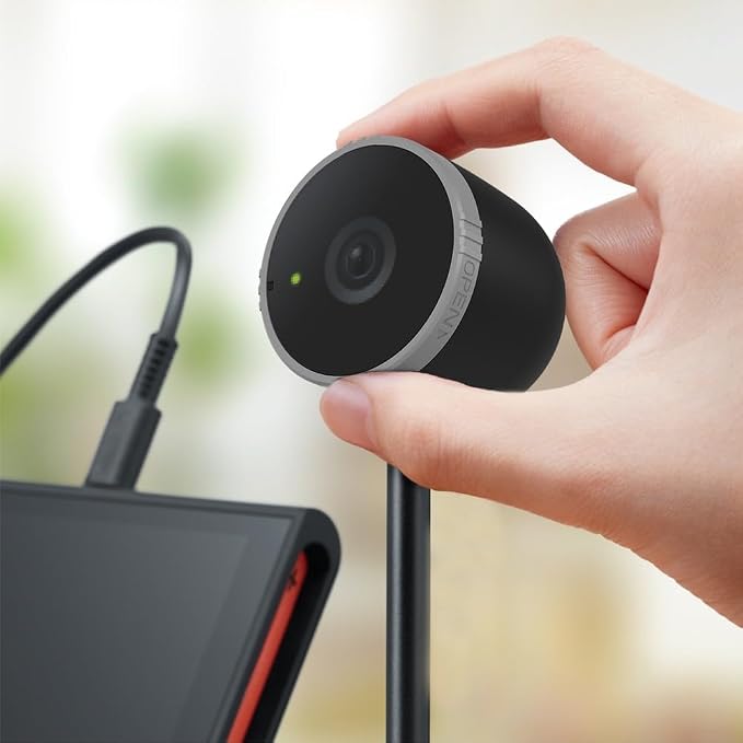 Video Game Camera Fit for Nintendo for Switch 2 Accessory, Adjustable Angle Camera for AR Games Video Conferencing Streaming, 1920X1080P Resolution 60FPS Frame Rate, USB C Webcam