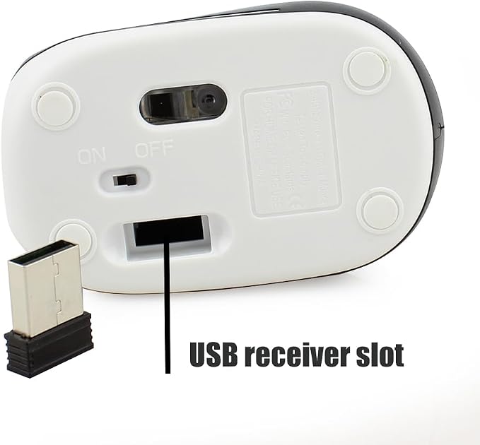 elec Space Mini Small Wireless Mouse for Kids Children 3-7 Years Old Child Size Optical Portable Mini Cordless Mice with USB Receiver for Laptop Computer (Black)