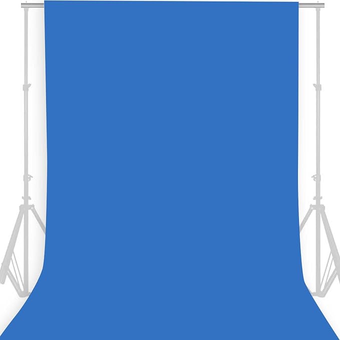 5x7FT Blue Photography Backdrop, High Density Polyester Fiber Photo Background Cloth is Foldable and Machine Washable, Suitable for Photo Background Video Photography Studios