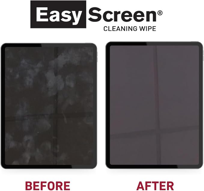 Easy Screen Cleaning Wipes, Electronic Screen Cleaning, Laptops, Monitors, Phone, Tablet, TV Screen Cleaning Wipe, 70 Wipes per Canister, Large 9"x 6" Durable Wipe (Pack of 3)