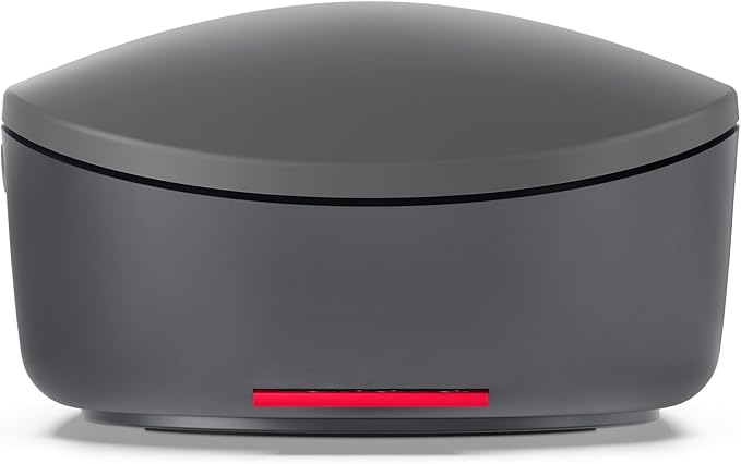 Lenovo Go USB-C Essential Wireless Mouse, 2.4 GHz Nano USB-C Receiver, Adjustable DPI, Rechargeable Battery, Ambidextrous, GY51C21210, Grey
