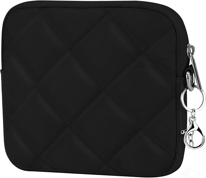 Puffy Quilted Travel Cable Electronic Organizer for Accessories Laptop MacBook Power Adapter, Wireless Mouse, for iPhone Charger, Cellphone, Power Bank