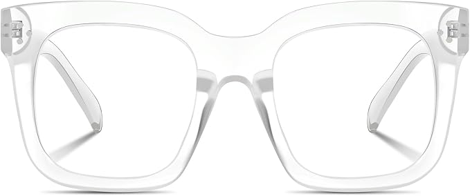 Ovresized Blue Light Blocking Glasses for Women Men Square Computer TV Eyeglasses
