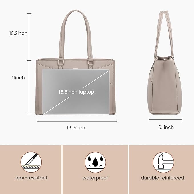 LOVEVOOK Laptop Tote Bag for Women, Office Work Bag Briefcase fit for 15.6 inch Laptop, Large Capacity Teacher Computer Bag Handbag