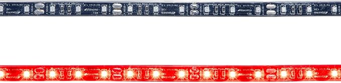 Maxxima 196” Red Silicone Flexible Adhesive Strip Light, Commercial Grade Truck Light, Third Brake Light or Clearance Marker for Tankers, Ring of Safety for Trailers, 3M Stick Tape, 12.8VDC, 3.1A
