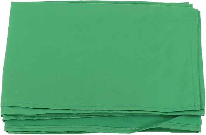 Green Photography Background Cloth, Pure Color Photo Backdrop for Studio Video Matting, 1x3m Polyester Non Reflective Green Screen with Cutout Edges for Portrait Still