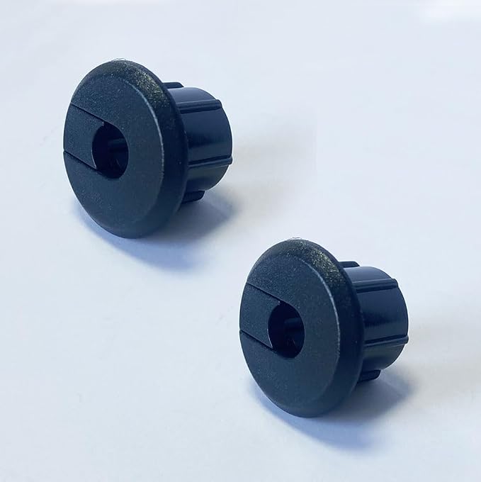 Furniture Wall Hole Bushing Cable Grommet for Starlink Ethernet Cable,Covering 3/4 inch Desk Holes,Universal Cable Management Wire Organizer Pass Through Holes Cover Kits (Black - 2 Pack)