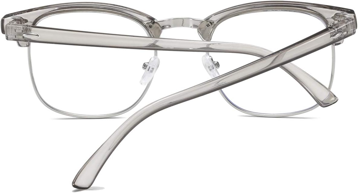 Fashion Vintage Classic Semi-Rimless Half Frame Clear Lens Glasses
