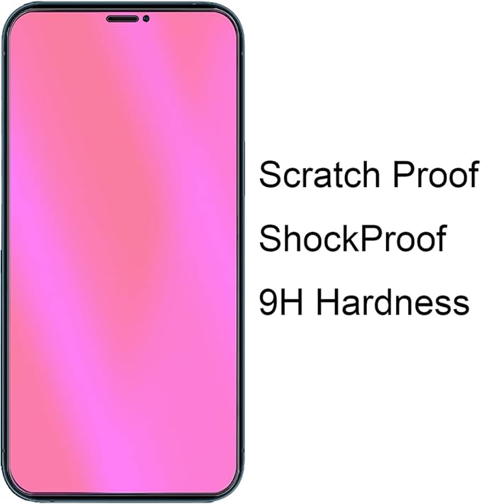 2 Pack Anti-Blue Privacy Tempered Glass Suit for iPhone 12 Pro Max Mirror Anti-Spy Screen Protector Anti-Peeping Film Electroplated Gradient Colorful 9H Hardness Anti-scratch 6.7 inch