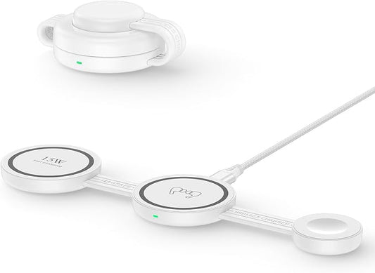 Galaxy S26 3 in 1 Wireless Charger Station, Foldable Fast Charging Pad for Samsung S25 Ultra S24, Wire Less Charging Galaxy Watch8/7 Buds4, Travel Charger for Samsung Multi Devices Cargador Inalmbrico
