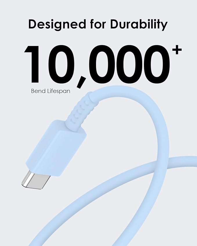 AISNI USB C Charger, 2 Pack 25W Type C Charger Fast Charging with USBC Chargers Cable 6 FT Android Phone Charge for Galaxy S25/ /S24/S23+/S22/S21/S20/Phone 17 16 15 Pro Max 16 15 Plus-Blue