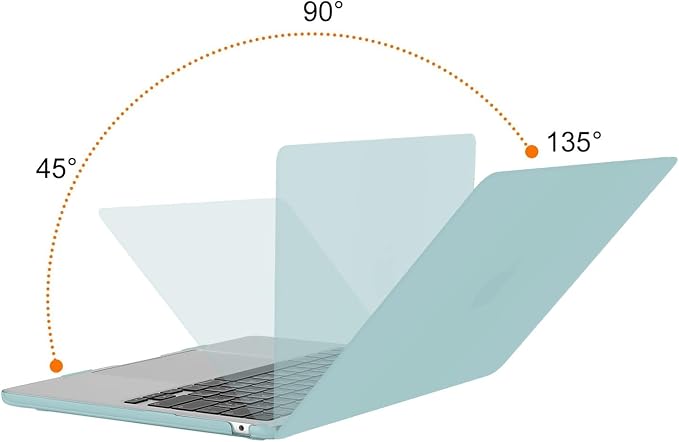 MOSISO Compatible with MacBook Air 13 inch Case M5 2026 M4 2025 M3 M2 2024-2022 A3449 A3240 A3113 A2681, Hard Shell&Keyboard Cover&Screen Film&Type C for MacBook Air 13.6 inch Case, Aquamarine