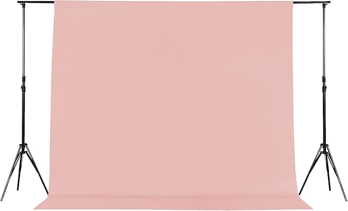 Joccun 6X9FT Light Pink Backdrop Background for Photography,Polyester Backdrop Curtain Background Screen for Photography,Photoshoot,Video Recording,Studio(6X9ft,Light Pink)