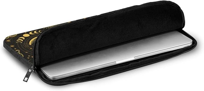 Sun and Moon Laptop Sleeve Case for Men Women Waterproof Oxford Cloth Laptop Sleeve Bag Suitable for Most Ipads and Laptops Notebook Computer Pocket Tablet Traveling Carrying Simple Case 17 inch