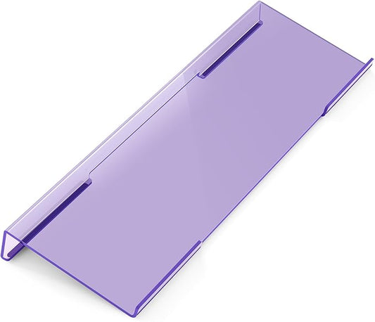 Ergonomic Computer Keyboard Stand for Desktop (Clear Purple), Acrylic Keyboard Tilted Elevated Rack Key Board Tray Holder Riser Stand for Office Home Desk Work Supplies