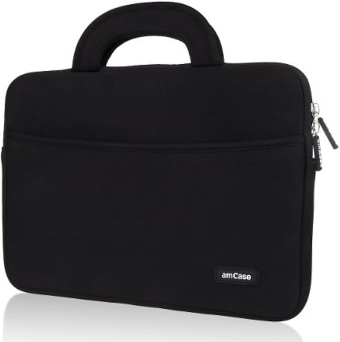 amCase Chromebook Case-14 inch Travel/Carry Sleeve with Handle-Black…