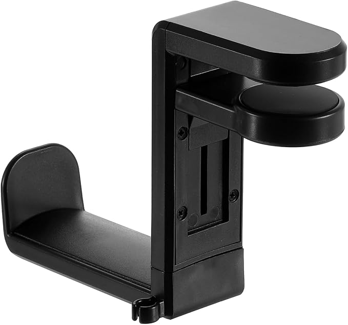 HARFINGTON Headphone Stand Holder 360 Degree Adjustable Clamp Desk Hook Clamp 0.39"-1.65" Clamping Range PC Gaming Headset Stand for Headphone Earphone, Black