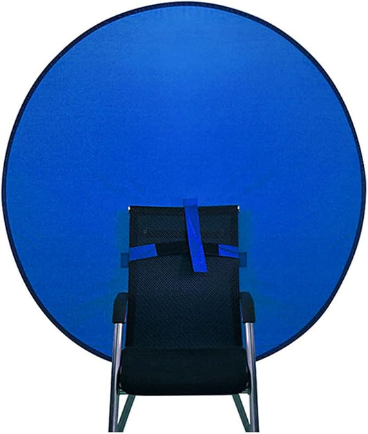 1 PC Green Screen Background, Nylon Background Screen Portable Foldable Backdrop for Live Streaming, Chair Photo Studio Solid (Blue, 110cm, only Screen,NO Stand)