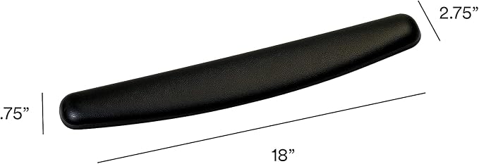 3M WR309LE Gel Wrist Rest for Keyboard Leatherette, Black