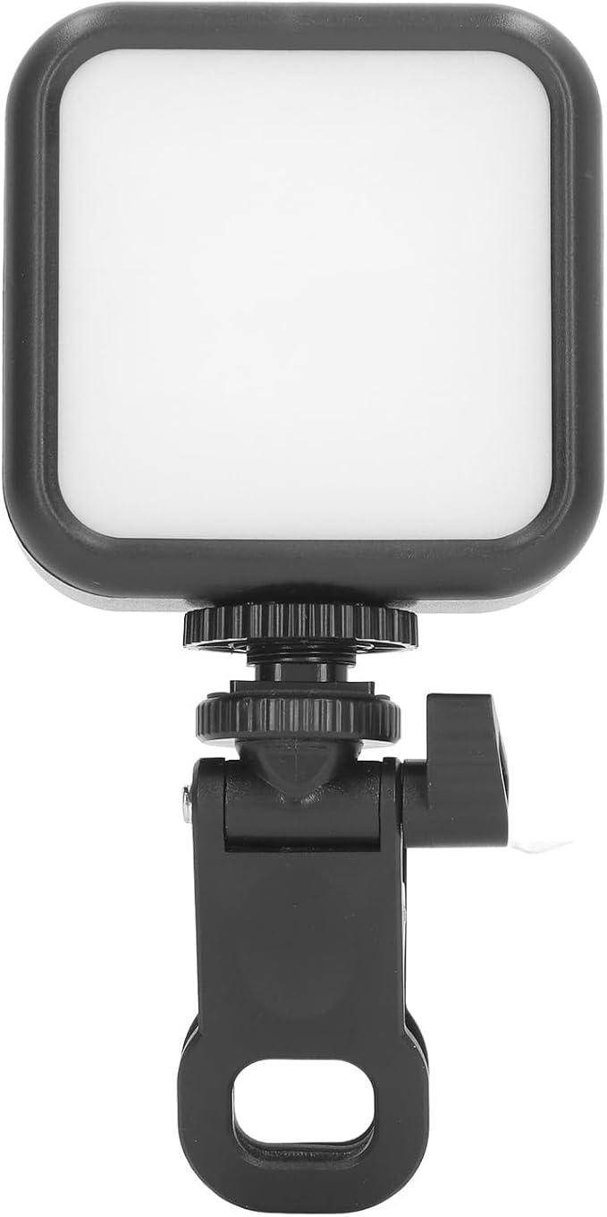 Mini Portable Clip on Fill Light, LED Rechargeable Selfie Light, Dimmable 3000k to 7000k, 1200 Mah High Capacity Battery, Suitable for Selfies,Video Conferencing,Photography