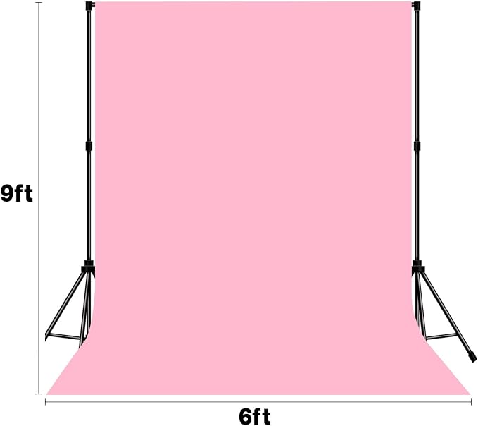 Photo Backdrop Pink Background Fabric Professional 6x9ft Seamless Design Eliminates Wrinkles Princess Theme Decoration Valentine's Day Romantic Setting