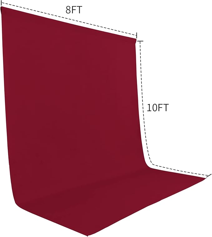 Sugargirl 8FTX10FT Red Screen Backdrop Background for Photography, Polyester Photo Backdrop for Photoshoot, Party, Video and Television (1 Panel)