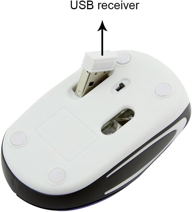 elec Space Mini Small Wireless Mouse for Travel Optical Portable Mini Cordless Mice with USB Receiver for PC Laptop Computer (Blue)