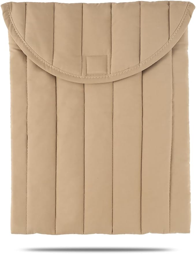 Puffy Laptop Sleeve 13-14 Inch Streak-Beige, Protective Carrying Case for Men and Women, Cute Case Bag Compatible with 13 and 14 Inch Laptops, for MacBook Air M2, Asus/Dell Xps in Cover