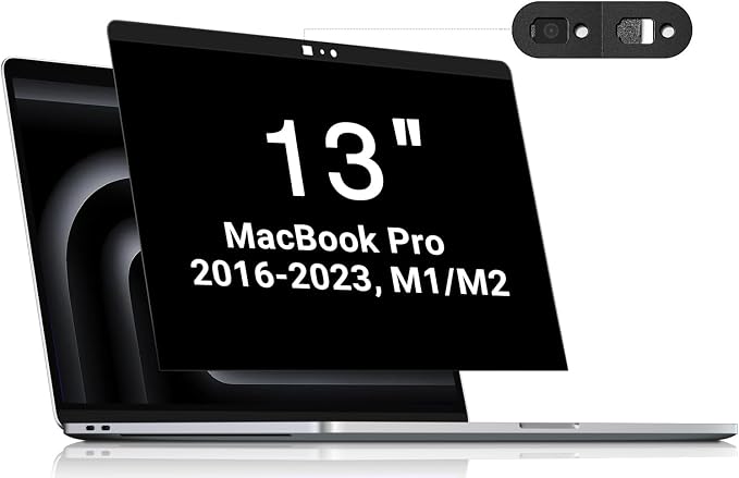 FILMEXT Magnetic Privacy Screen Macbook Pro 13 Inch(2016-2022, M1, M2), Removable Anti Blue Light Glare Filter Privacy Screen Protector for Mac 13In Laptop