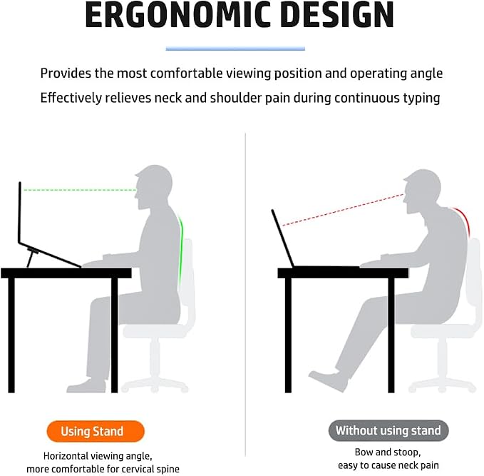 2PCS Metal Mini Foldable Laptop Stand, Portable Computer Keyboard Riser with 2 Adjustable Angles, Self-Adhesive Invisible Notebook Stand and Keyboard Lift for Desk (Silver)