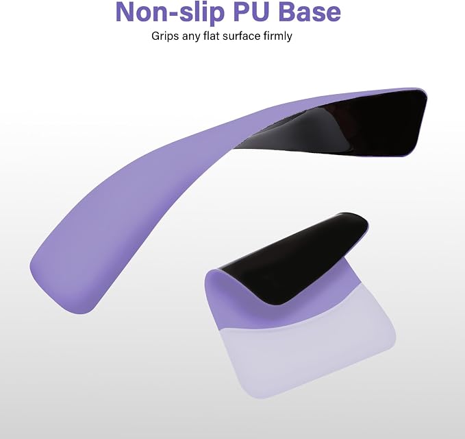 MOSISO Wrist Rest Support for Mouse Pad&Keyboard Set, Rectangular Ergonomic Mousepad Non-Slip Base Home/Office Pain Relief&Easy Typing Pad with Neoprene Cloth&Raised Silicone Lining, Purple