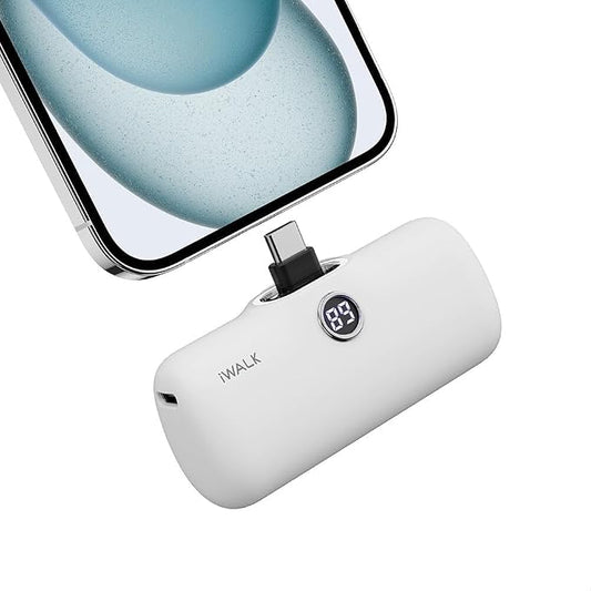 iWALK USB-C Portable Charger for iPhone 15/16: Mini 20W 4,800mAh Wireless Power Bank Fast Charging Travel Battery Pack Compatible with iPhone 16/15/15 Plus/15 Pro/15 Pro Max, Andriod Phone Samsung