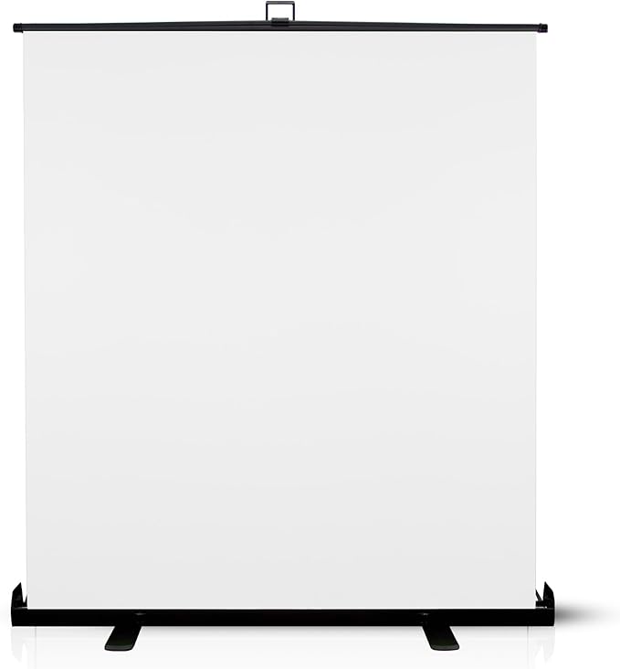 62-Inch White Screen Backdrop – Collapsible & Portable Photography Background for Streaming, Video Calls, Zoom & Studio – Wrinkle-Resistant, High-Density Fabric, Easy Setup