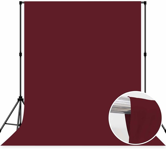 Photo Backdrop Wine Red Background Cloth Professional Photography 6x9ft Seamless Design to Eliminate Wrinkles Wedding Luxury Theme Decoration Art Exhibition Gallery Display
