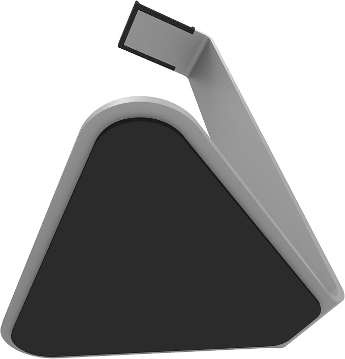 Kanto H1 Universal Headphone Stand with Curved Silicone Padding - Silver