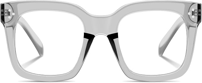Ovresized Blue Light Blocking Glasses for Women Men Square Computer TV Eyeglasses