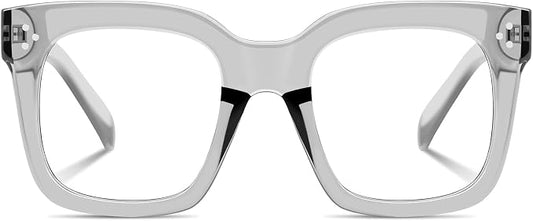 Ovresized Blue Light Blocking Glasses for Women Men Square Computer TV Eyeglasses