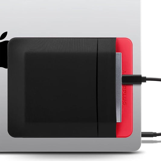 2-Pocket Adhesive Hard Drive Holder for Laptop, Stick-On Pocket Pouch for External Portable SSD, HDD, Slim Mouse and Cables (Large - Fits SSD & 2.5" Drives)
