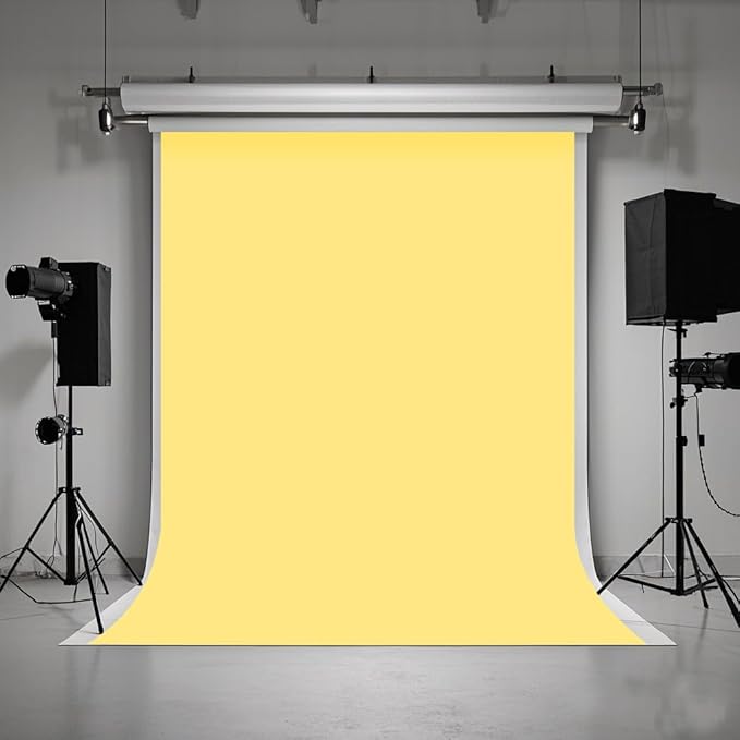 5X7ft Yellow Backdrop Background for Portrait Photography Photo Booth Backdrop for Photoshoot Background